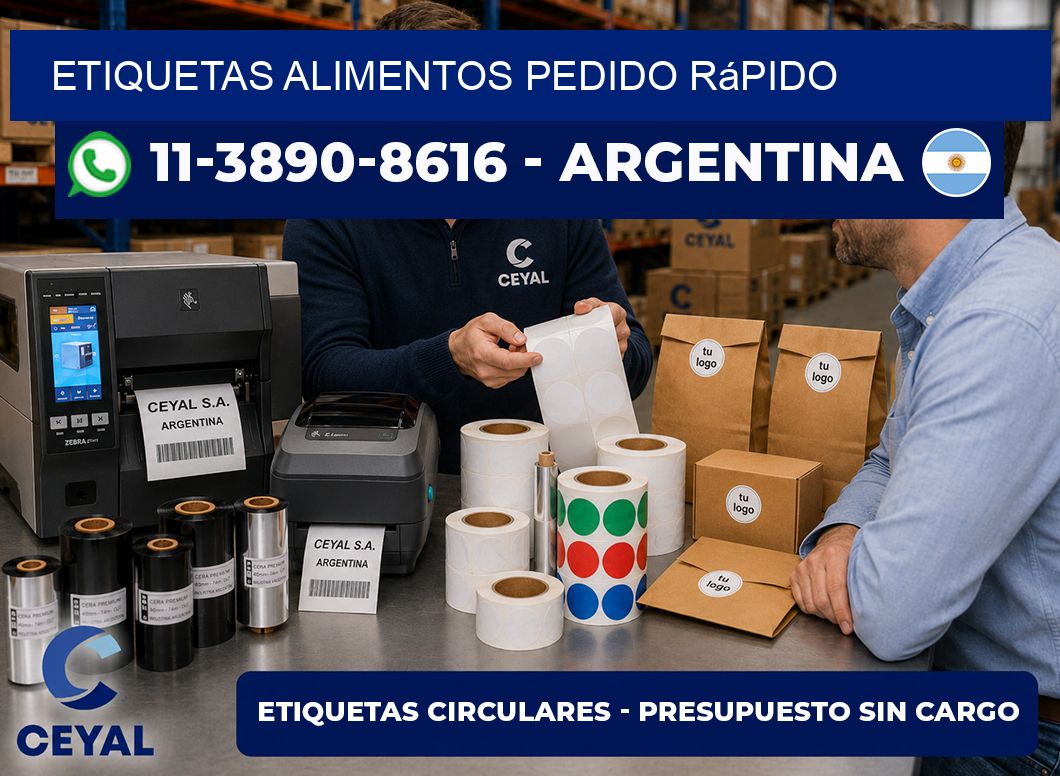 ETIQUETAS ALIMENTOS Pedido rápido
