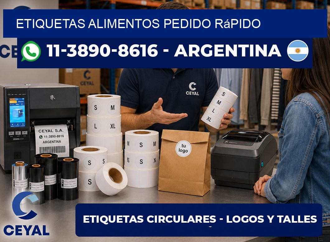 ETIQUETAS ALIMENTOS Pedido rápido