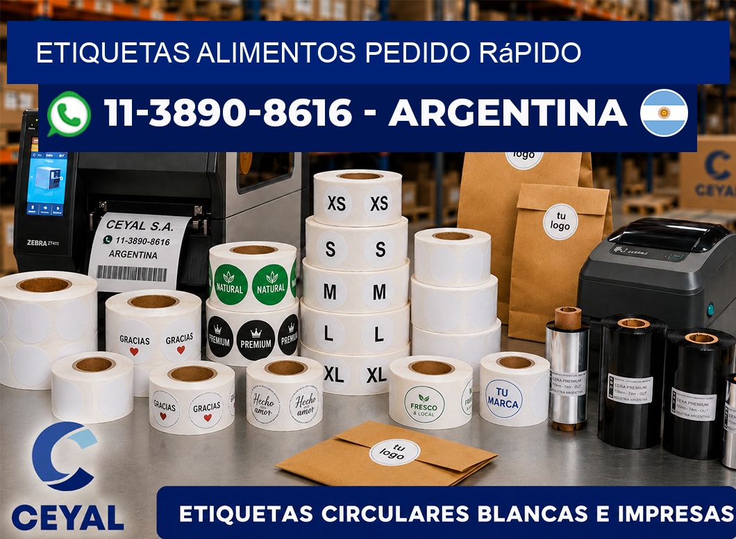 ETIQUETAS ALIMENTOS Pedido rápido