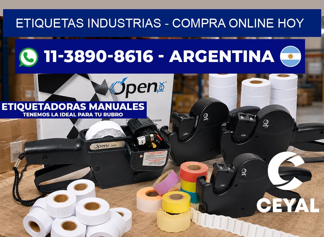 ETIQUETAS INDUSTRIAS - Compra online hoy