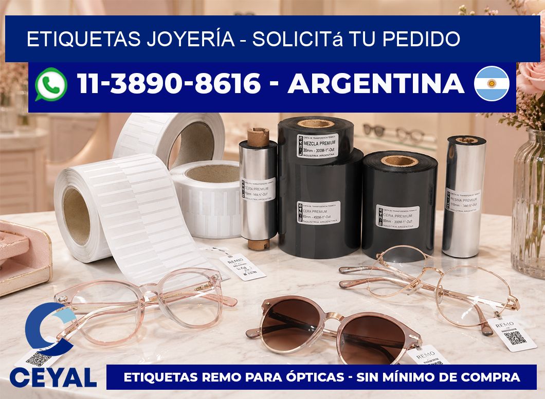 ETIQUETAS JOYERÍA - Solicitá tu pedido
