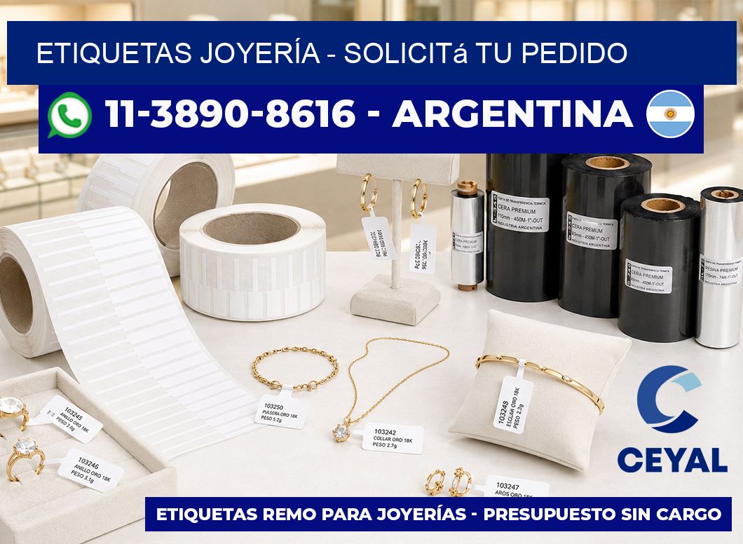 ETIQUETAS JOYERÍA - Solicitá tu pedido