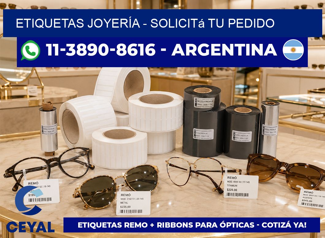 ETIQUETAS JOYERÍA - Solicitá tu pedido