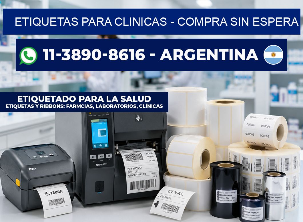 ETIQUETAS PARA CLINICAS - Compra sin espera