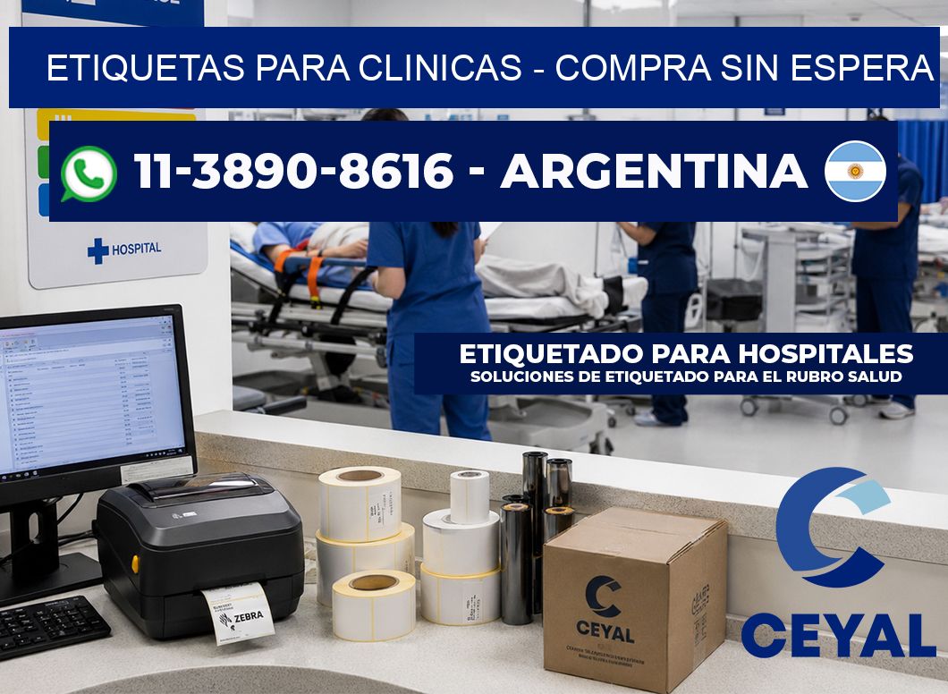 ETIQUETAS PARA CLINICAS - Compra sin espera