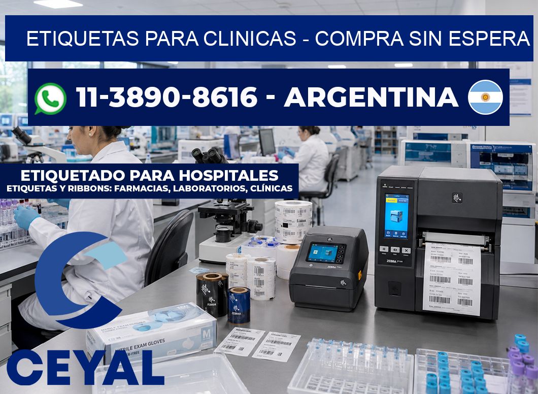 ETIQUETAS PARA CLINICAS - Compra sin espera