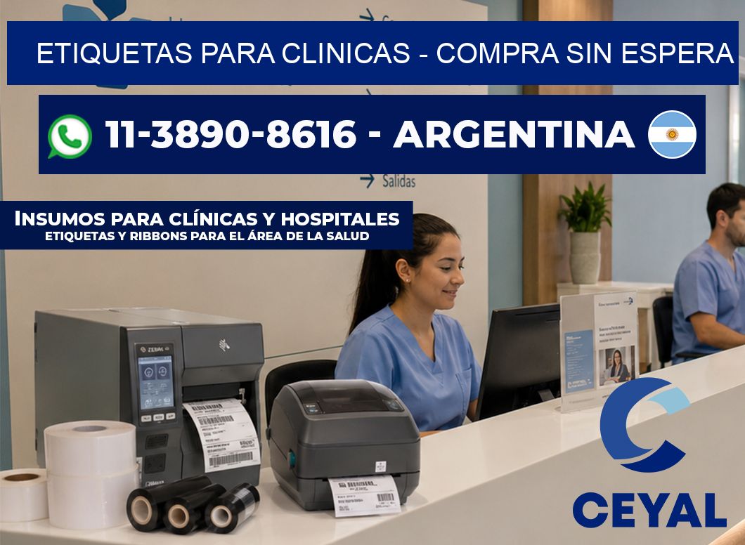 ETIQUETAS PARA CLINICAS – Compra sin espera