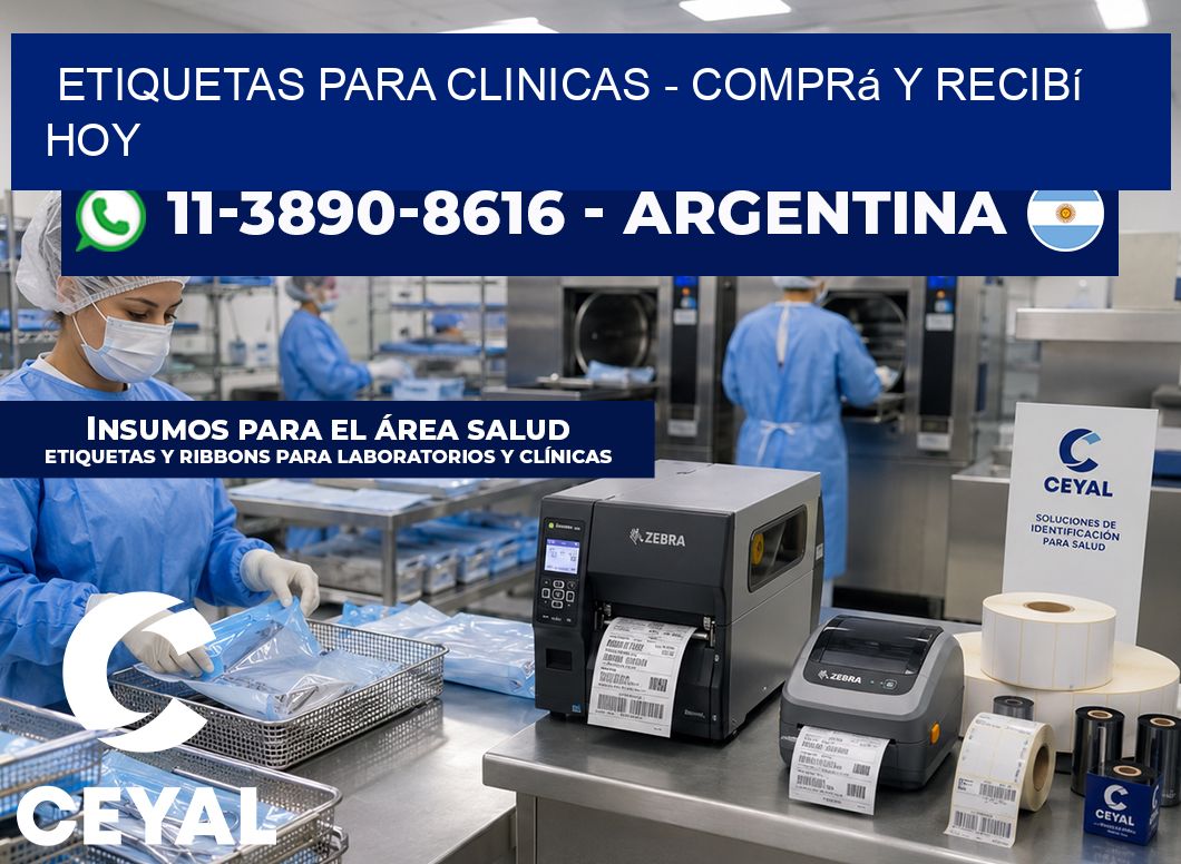 ETIQUETAS PARA CLINICAS - Comprá y recibí hoy