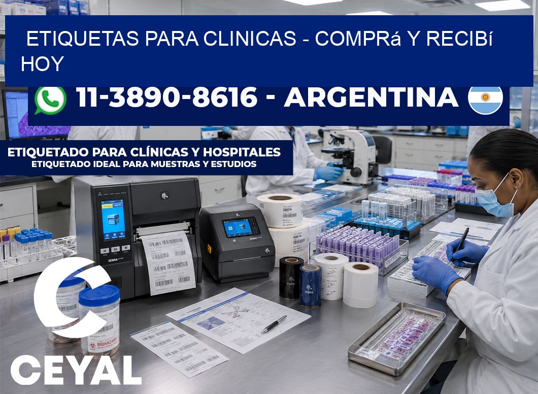 ETIQUETAS PARA CLINICAS - Comprá y recibí hoy