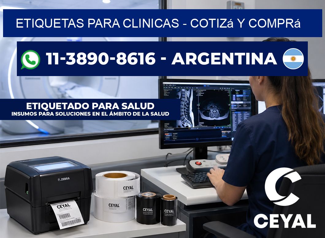 ETIQUETAS PARA CLINICAS - Cotizá y comprá
