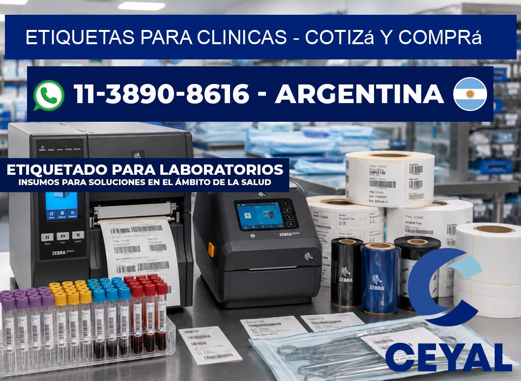 ETIQUETAS PARA CLINICAS - Cotizá y comprá