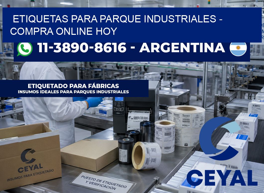 ETIQUETAS PARA PARQUE INDUSTRIALES - Compra online hoy