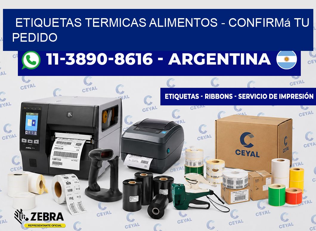 ETIQUETAS TERMICAS ALIMENTOS - Confirmá tu pedido