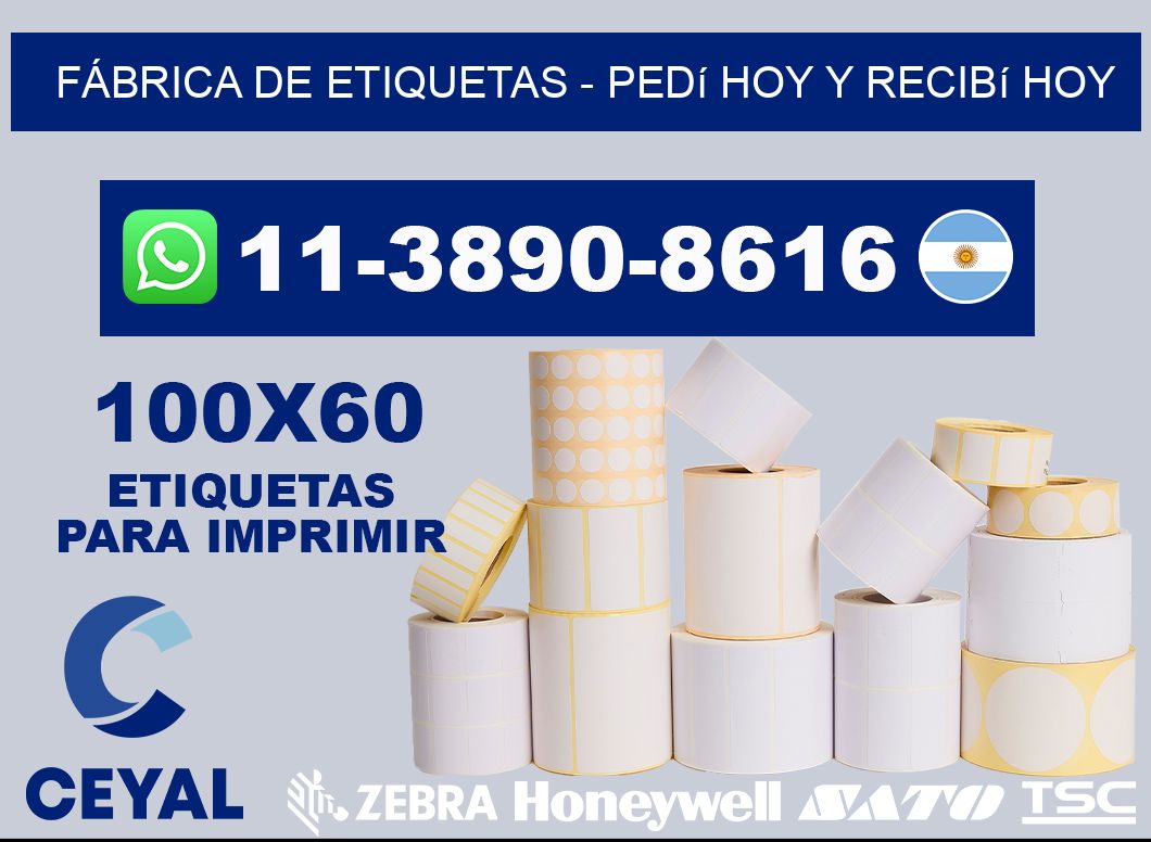 FÁBRICA DE ETIQUETAS - Pedí hoy y recibí hoy