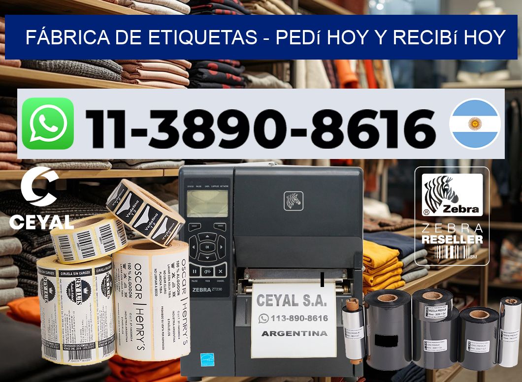 FÁBRICA DE ETIQUETAS - Pedí hoy y recibí hoy