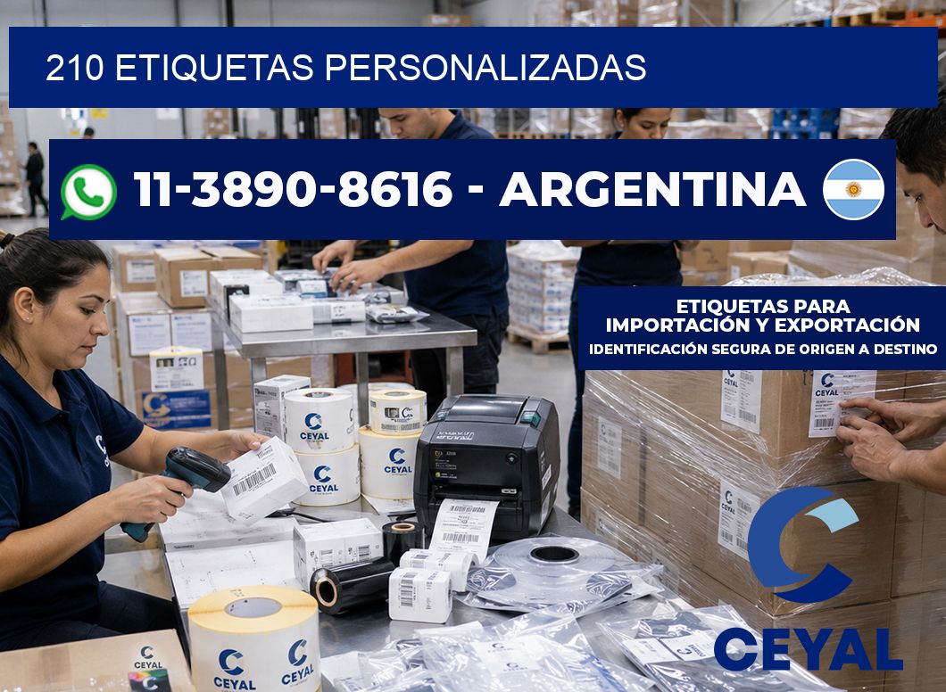 210 ETIQUETAS PERSONALIZADAS