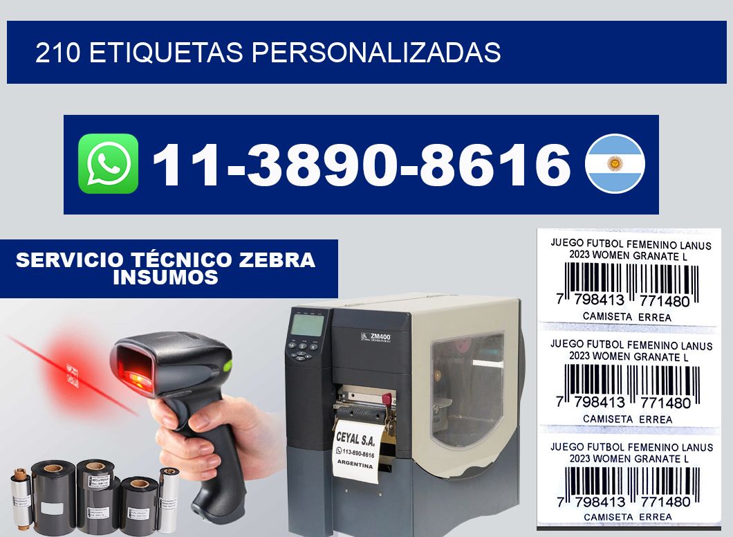 210 ETIQUETAS PERSONALIZADAS