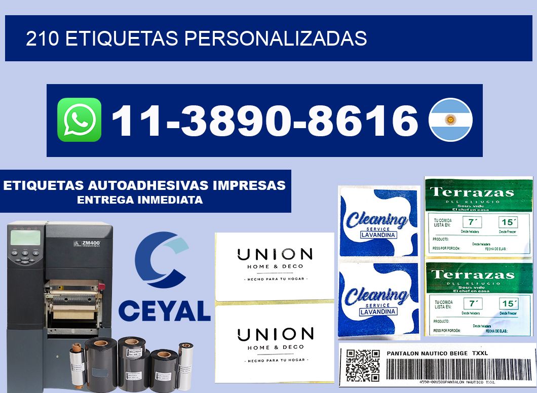 210 ETIQUETAS PERSONALIZADAS