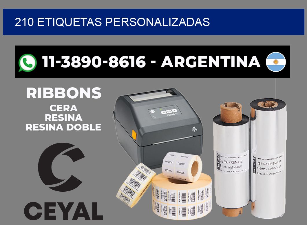 210 ETIQUETAS PERSONALIZADAS