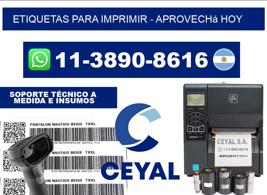 ETIQUETAS PARA IMPRIMIR - Aprovechá hoy