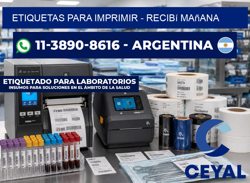 ETIQUETAS PARA IMPRIMIR - recibí mañana