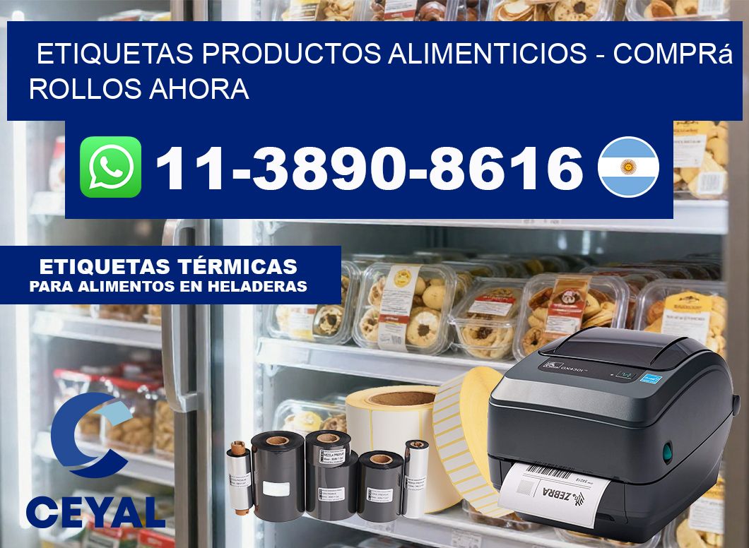 ETIQUETAS PRODUCTOS ALIMENTICIOS – Comprá rollos ahora