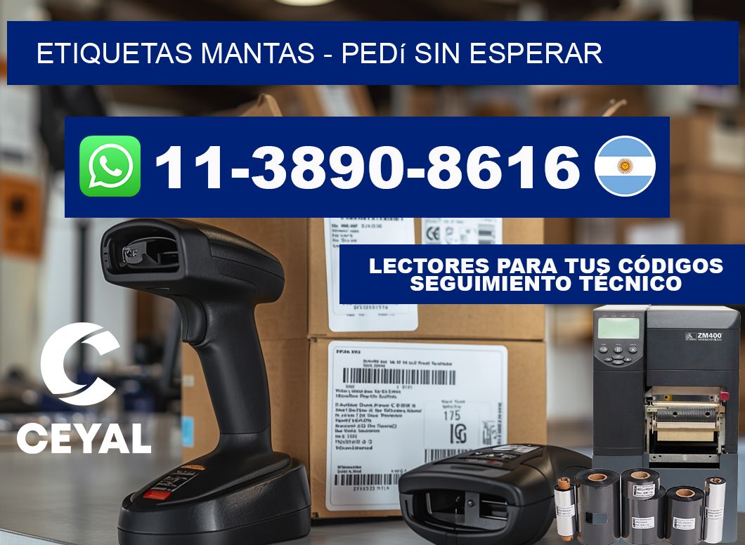 Etiquetas Mantas - Pedí sin esperar