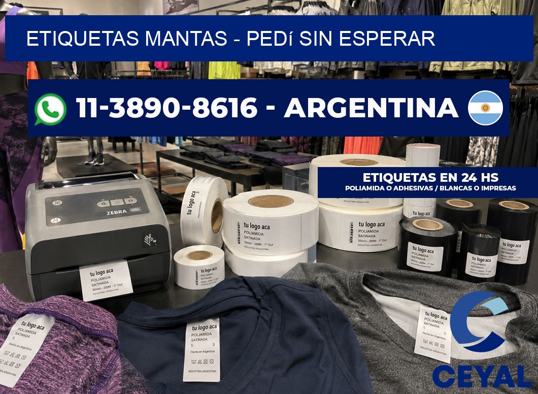 Etiquetas Mantas – Pedí sin esperar