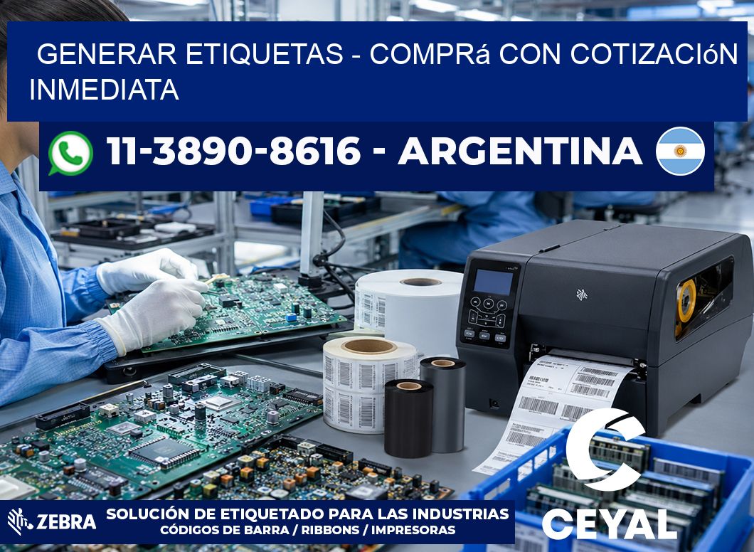 GENERAR ETIQUETAS – Comprá con cotización inmediata