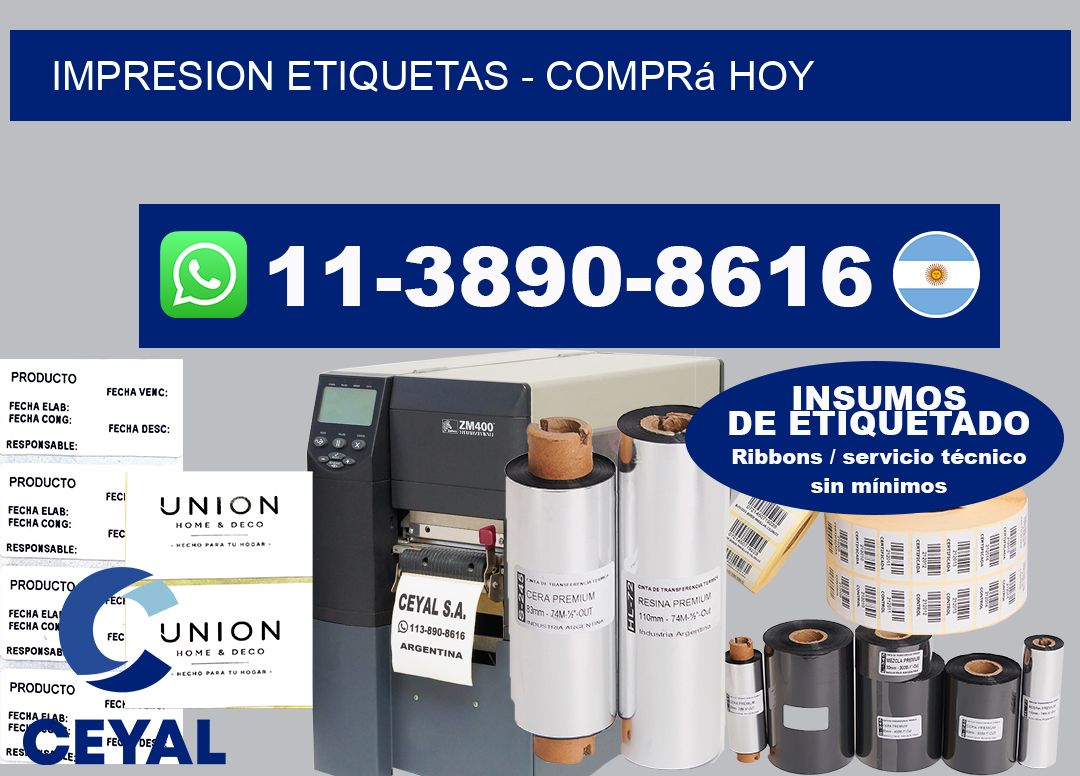 IMPRESION ETIQUETAS - Comprá hoy
