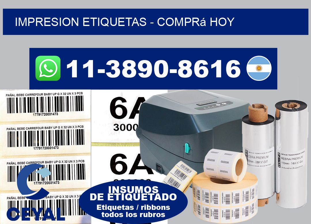 IMPRESION ETIQUETAS - Comprá hoy
