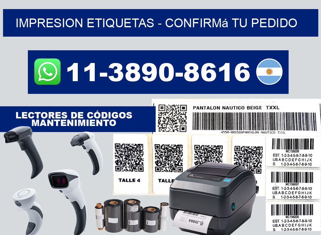 IMPRESION ETIQUETAS - Confirmá tu pedido