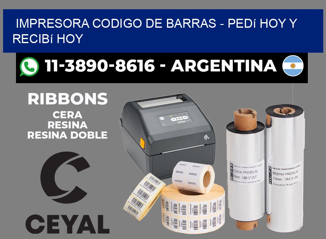 IMPRESORA CODIGO DE BARRAS - Pedí hoy y recibí hoy