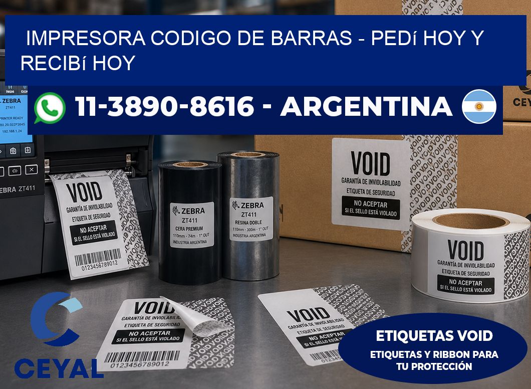 IMPRESORA CODIGO DE BARRAS – Pedí hoy y recibí hoy