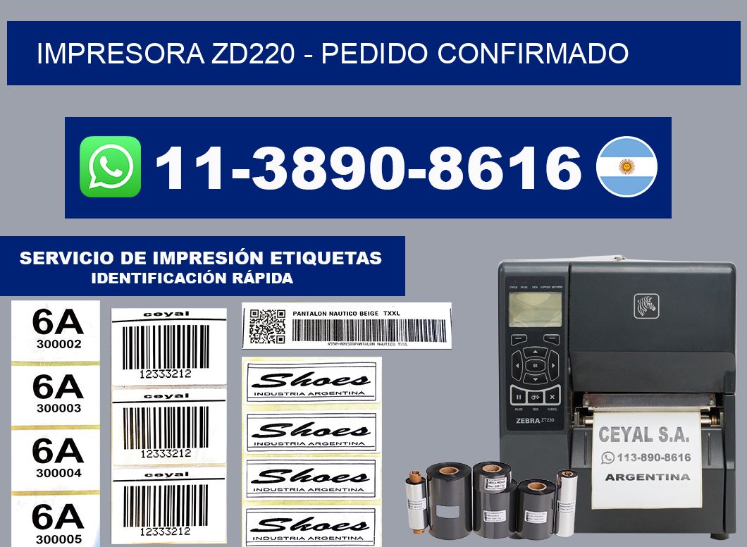 IMPRESORA ZD220 - Pedido confirmado