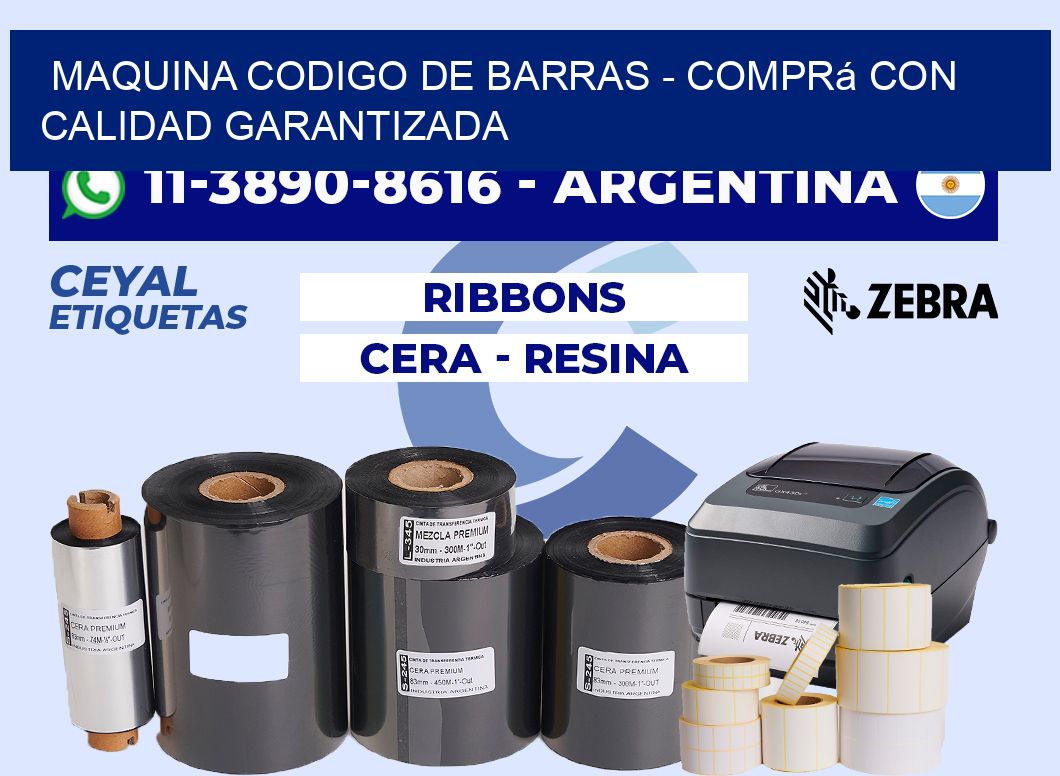 MAQUINA CODIGO DE BARRAS - Comprá con calidad garantizada