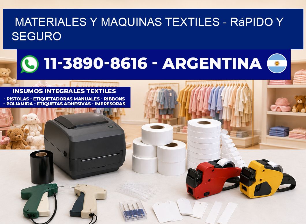 MATERIALES Y MAQUINAS TEXTILES – rápido y seguro