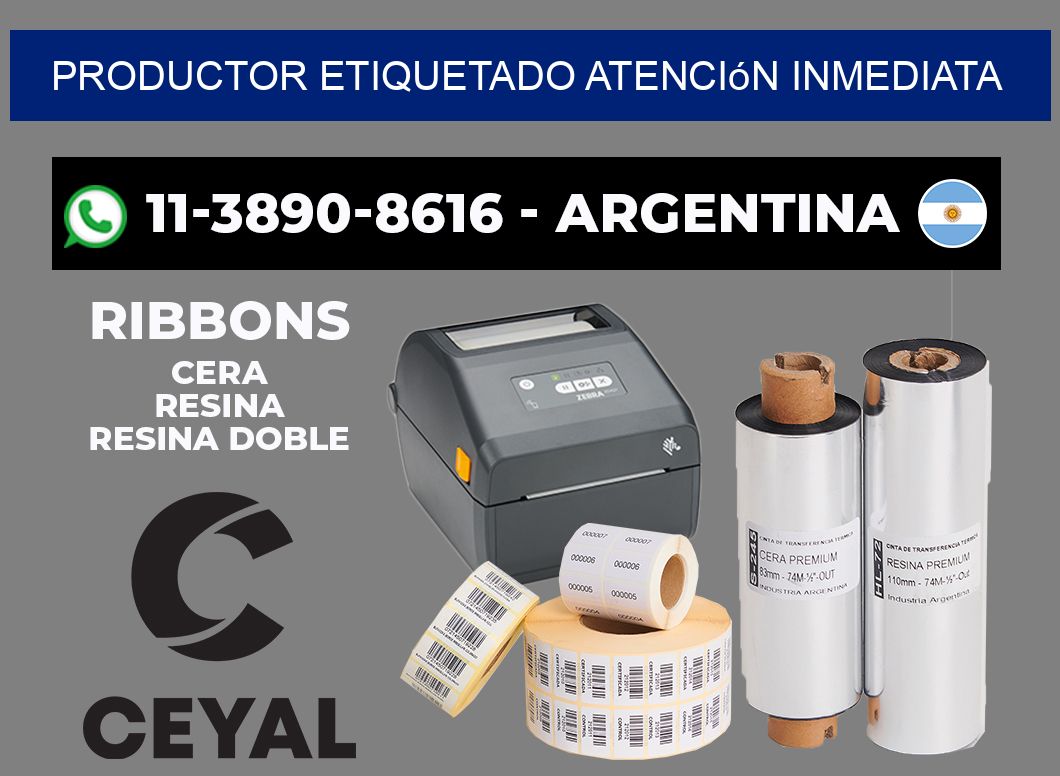 PRODUCTOR ETIQUETADO Atención inmediata