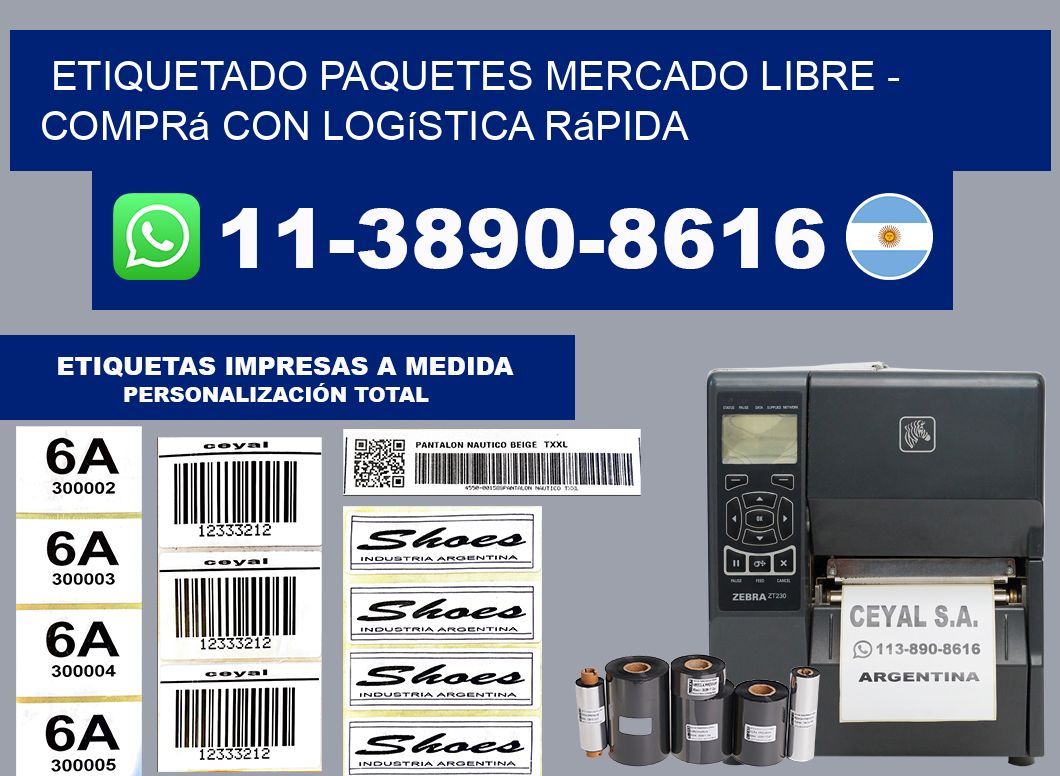 etiquetado paquetes mercado libre - Comprá con logística rápida