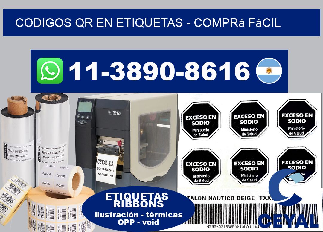 CODIGOS QR EN ETIQUETAS - Comprá fácil