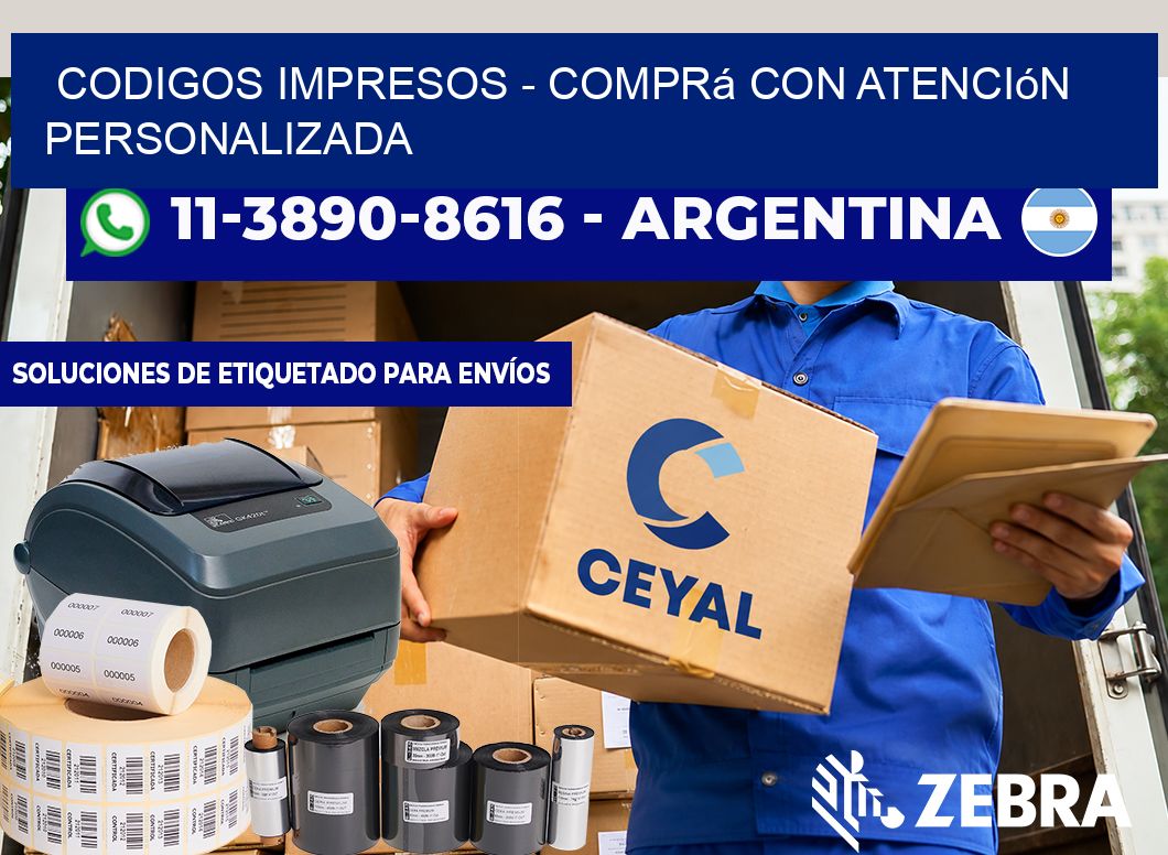 Codigos impresos - Comprá con atención personalizada