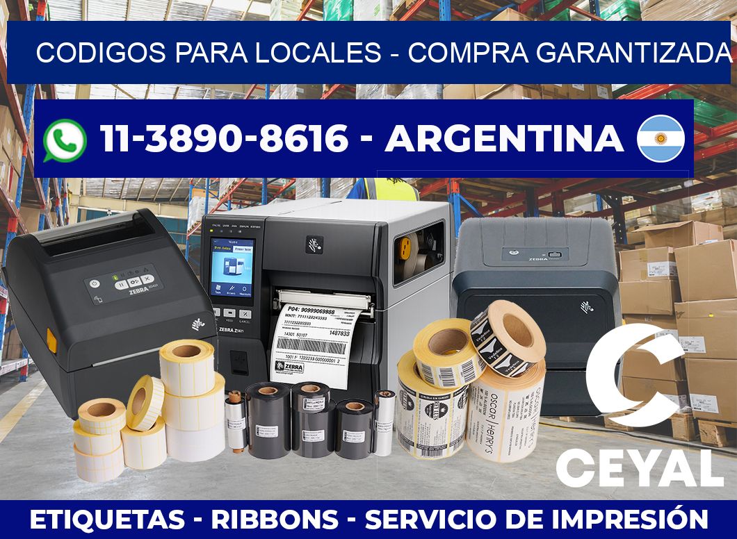 Codigos para locales – Compra garantizada