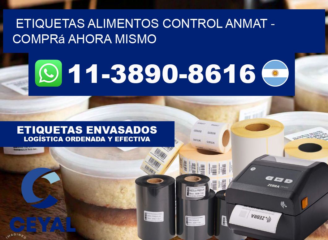 ETIQUETAS ALIMENTOS CONTROL ANMAT - Comprá ahora mismo