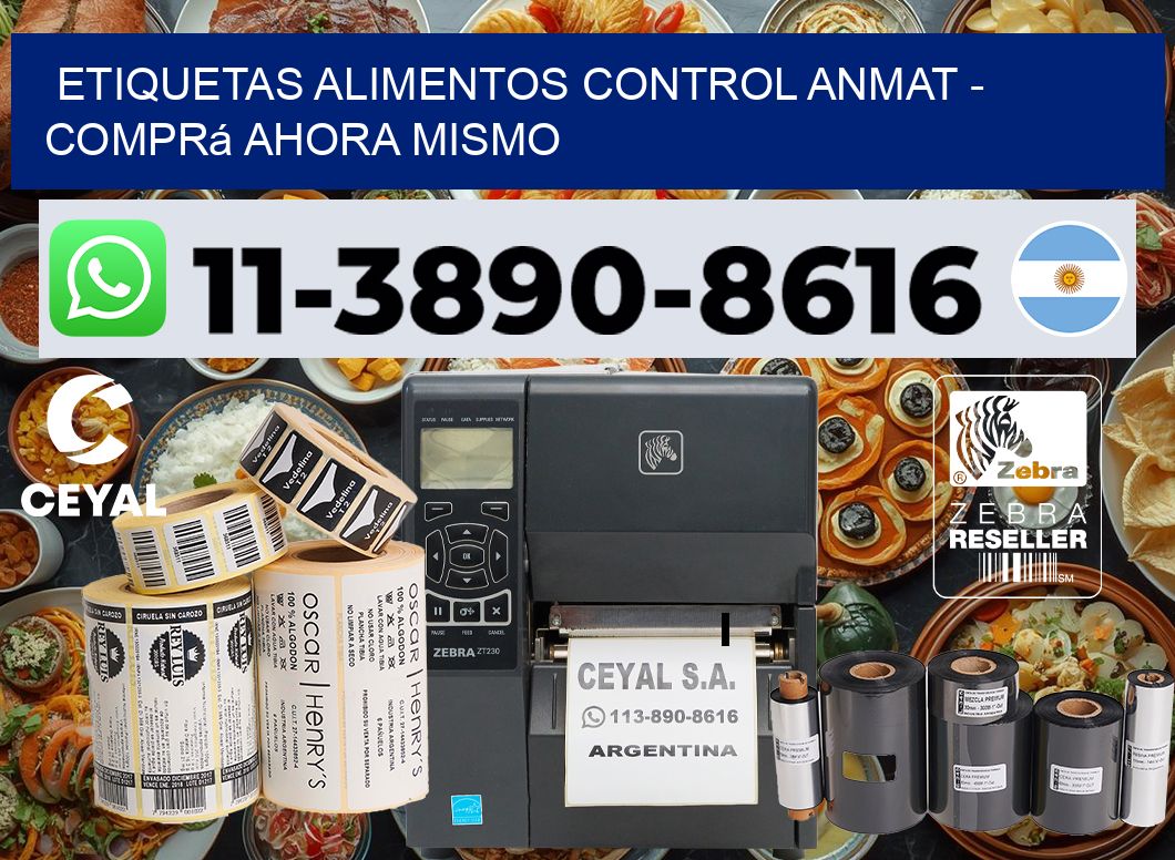 ETIQUETAS ALIMENTOS CONTROL ANMAT - Comprá ahora mismo