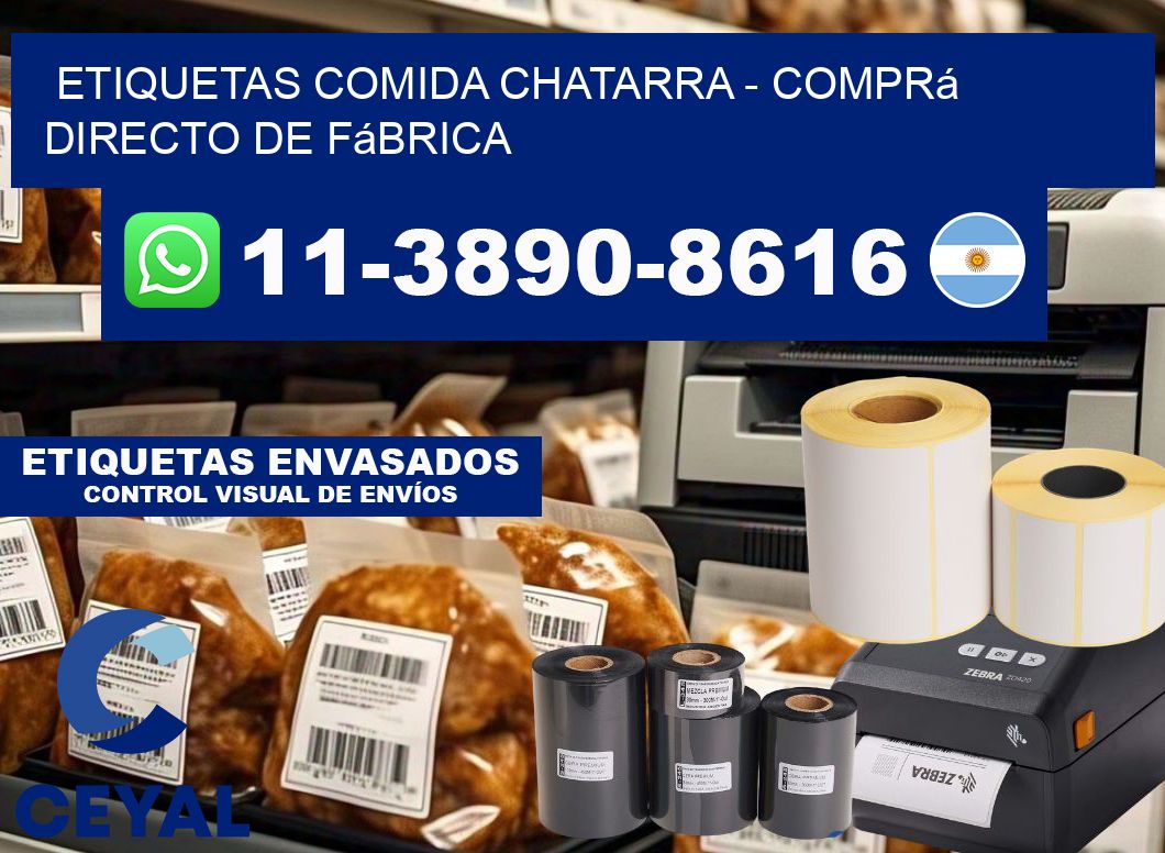 ETIQUETAS COMIDA CHATARRA - Comprá directo de fábrica
