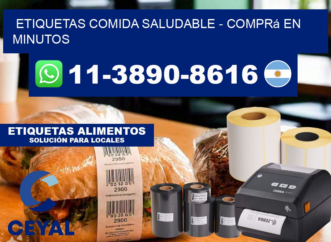 ETIQUETAS COMIDA SALUDABLE - Comprá en minutos