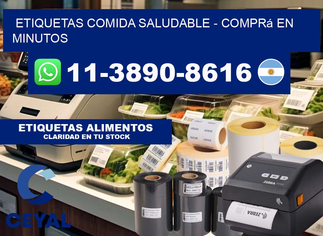 ETIQUETAS COMIDA SALUDABLE - Comprá en minutos