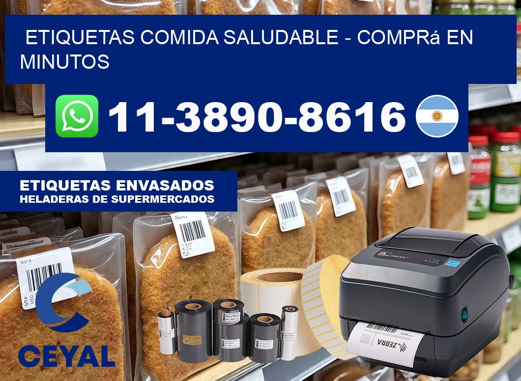 ETIQUETAS COMIDA SALUDABLE – Comprá en minutos