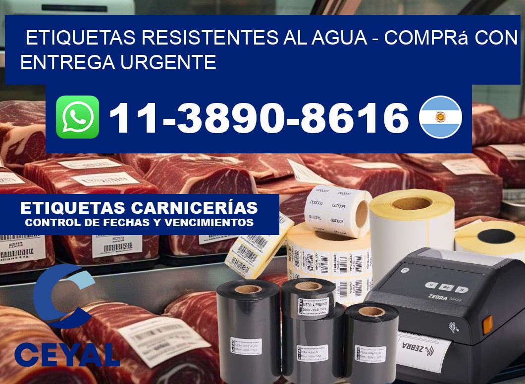ETIQUETAS RESISTENTES AL AGUA - Comprá con entrega urgente
