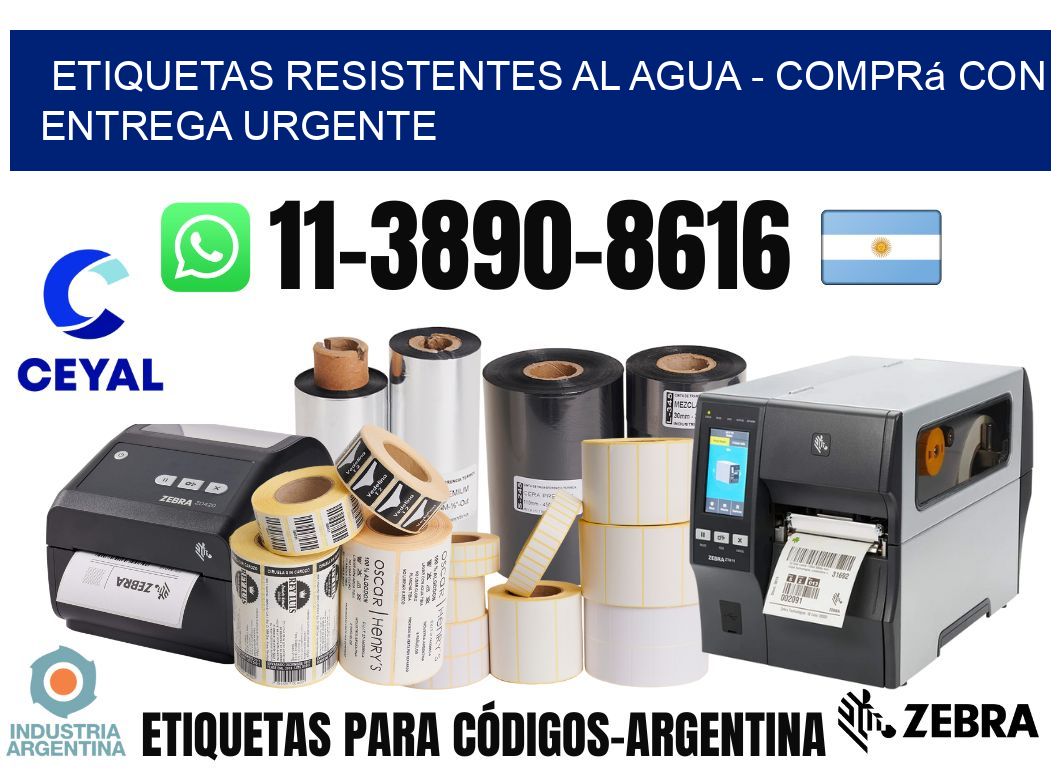 ETIQUETAS RESISTENTES AL AGUA - Comprá con entrega urgente